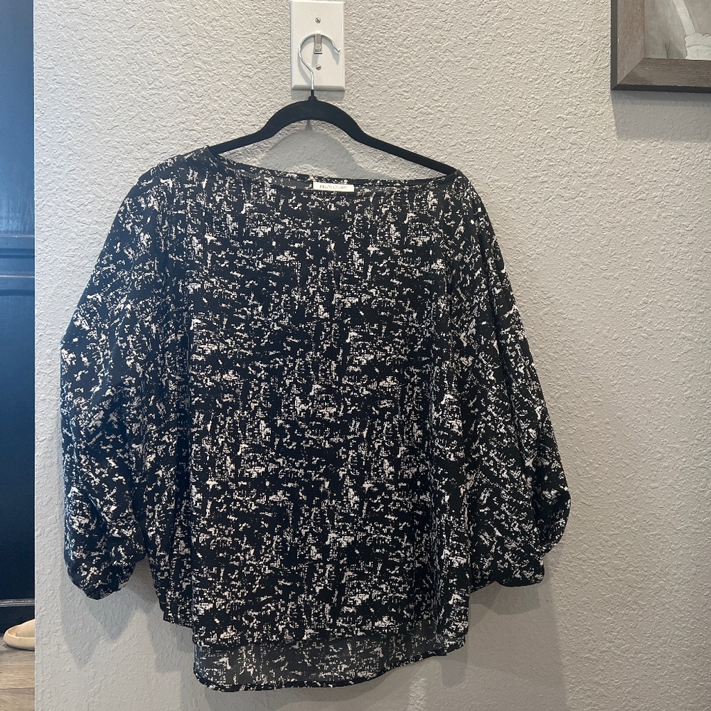 Black and white womens blouse